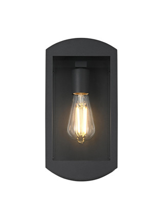 Elegant Lighting - OD410W12BK - One Light Outdoor Wall Sconce - Miles - Black