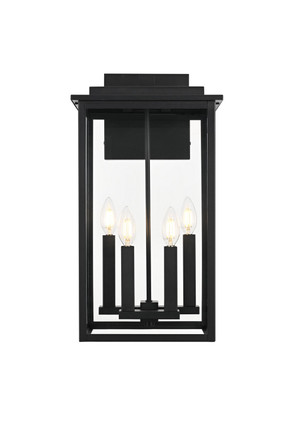 Elegant Lighting - OD501W21BK - Four Light Outdoor Wall Sconce - Kaysen - Black