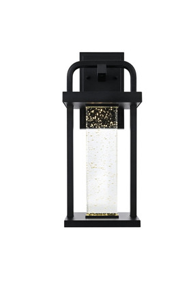 Elegant Lighting - OD602W15BK - LED Outdoor Wall Sconce - Uriah - Black and Clear