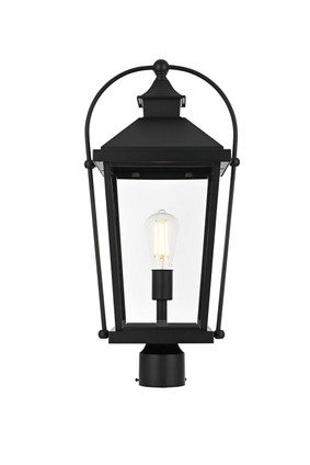 Elegant Lighting - OD605P23BK - One Light Outdoor Post Mount - Luz - Black and Clear
