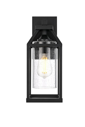 Elegant Lighting - OD606W14BK - One Light Outdoor Wall Sconce - Zora - Black and Clear