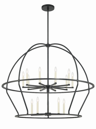 Crystorama - ABB-3029-BK - 15 Light Chandelier - Abbott - Black