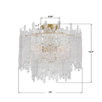 Ackerly Three Light Semi Flush Mount (ACK-920-AG)