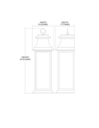Forged Provincial Three Light Outdoor Wall Sconce (47051/3)