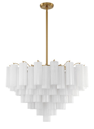 Crystorama - ADD-316-AG-WH - 16 Light Chandelier - Addis - Aged Brass
