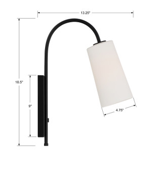 Alexa One Light Wall Sconce (ALX-4501-MK)