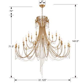 Arcadia 28 Light Chandelier (ARC-1929-GA-CL-MWP)