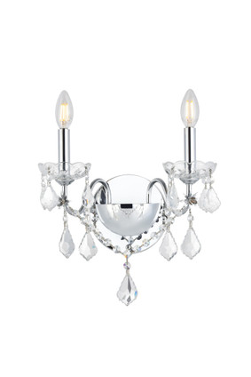Elegant Lighting - V2015W2C/RC - Two Light Wall Sconce - St. Francis - Chrome