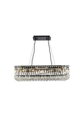 Elegant Lighting - V2034D28BK/RC - 16 Light Chandelier - Maxime - Black And Clear