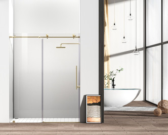 Elegant Lighting - SD101-6076BGD - Shower Door - Raleigh - Clear