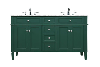 Elegant Lighting - VF12560DGN - Double Bathroom Vanity - Park Avenue - green