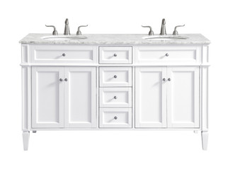 Elegant Lighting - VF12560DWH - Double Bathroom Vanity Set - Park Avenue - white