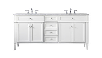 Elegant Lighting - VF12572DWH - Double Bathroom Vanity - Park Avenue - white
