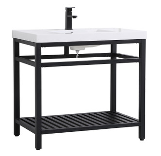 Raya Single Bathroom Vanity (VF14036BK)