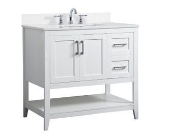 Aubrey Bathroom Vanity Set (VF16036WH-BS)