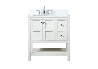 Elegant Lighting - VF16432WH-BS - Vanity Sink Set - Theo - white