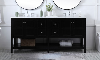 Theo Double Bathroom Vanity (VF16472DBK)