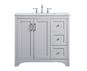 Elegant Lighting - VF17036GR - Single Bathroom Vanity - moore - Grey