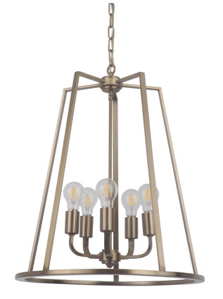 Craftmade - 45935-SB - Five Light Foyer Pendant - Arc - Satin Brass