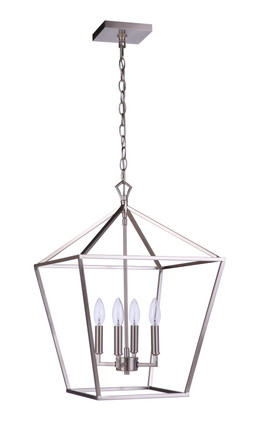 Craftmade - 56335-BNK - Four Light Foyer Pendant - Flynt II - Brushed Polished Nickel