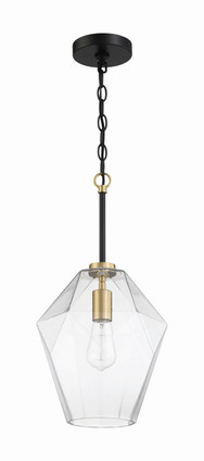 Craftmade - 56992-FBSB - One Light Pendant - Avante Grand - Flat Black/Satin Brass Craftmade - 56992-FBSB - One Light Pendant - Avante Grand - Flat Black/Satin Brass