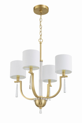 Fortuna Four Light Chandelier (58224-SB)