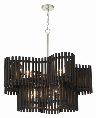 Freeform Ten Light Chandelier (58410-PLNBWN)