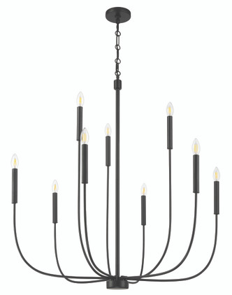 Craftmade - 59829-FB - Nine Light Chandelier - Traci - Flat Black