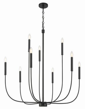 Craftmade - 59829-FB - Nine Light Chandelier - Traci - Flat Black
