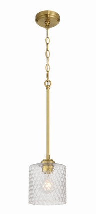 Craftmade - 60591-SB - One Light Mini Pendant - Claire - Satin Brass