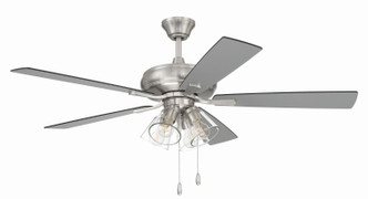 Craftmade - ECF104BNK5-BNGW - 52 Ceiling Fan - Eos Clear 4 Light - Brushed Polished Nickel