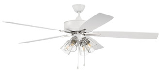 Craftmade - S104WPLN5-60WWOK - 60 Ceiling Fan - Super Pro 104 - White/Polished Nickel