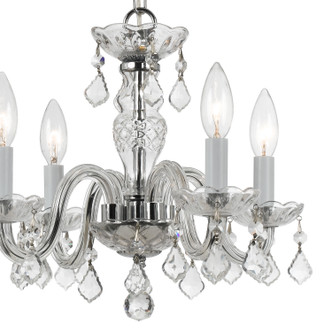 Traditional Crystal Four Light Mini Chandelier (1064-CH-CL-SAQ)