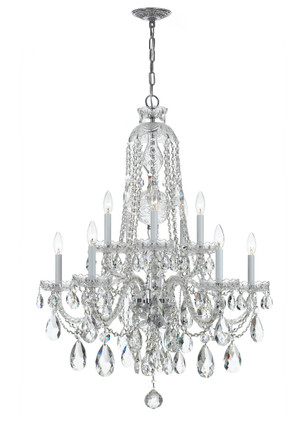 Crystorama - 1110-CH-CL-MWP - Ten Light Chandelier - Traditional Crystal - Polished Chrome Crystorama - 1110-CH-CL-MWP - Ten Light Chandelier - Traditional Crystal - Polished Chrome