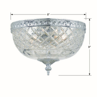 Radley Two Light Flush Mount (117-8-CH)