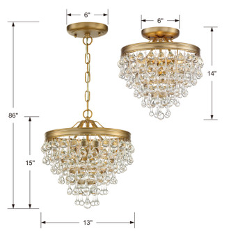 Calypso Three Light Semi Flush Mount (130-VG_CEILING)
