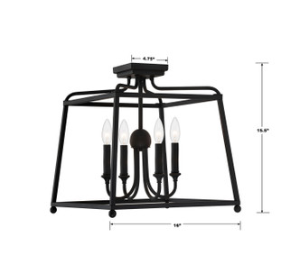 Sylvan Four Light Semi Flush Mount (2243-BF_NOSHADE)