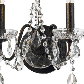 Butler Two Light Wall Sconce (3022-EB-CL-SAQ)