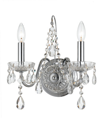 Imperial Two Light Wall Sconce (3222-CH-CL-S)