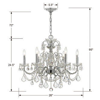 Imperial Six Light Chandelier (3226-CH-CL-SAQ)