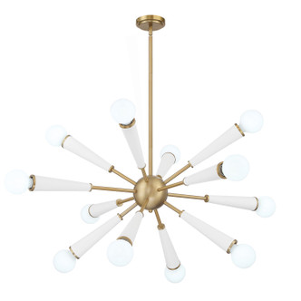 Crystorama - 3812-AG-MT - 12 Light Chandelier - Zodiac - Aged Brass + Matte White