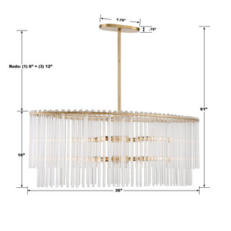 Bleecker Eight Light Chandelier (398-GA) Bleecker Eight Light Chandelier (398-GA)