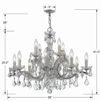 Maria Theresa 12 Light Chandelier (4379-CH-CL-MWP)