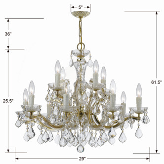 Maria Theresa 12 Light Chandelier (4379-GD-CL-MWP)