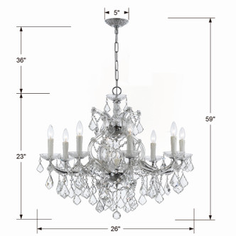 Maria Theresa Nine Light Chandelier (4408-CH-CL-SAQ) Maria Theresa Nine Light Chandelier (4408-CH-CL-SAQ)