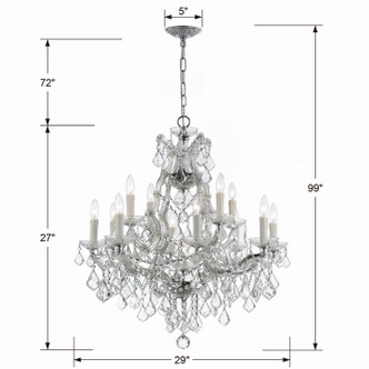 Maria Theresa 13 Light Chandelier (4412-CH-CL-S)