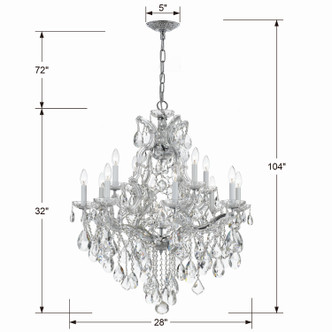 Maria Theresa 13 Light Chandelier (4413-CH-CL-SAQ)