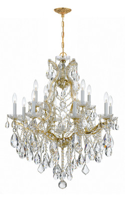 Crystorama - 4413-GD-CL-S - 13 Light Chandelier - Maria Theresa - Gold