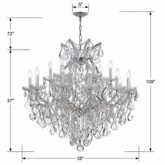 Maria Theresa 19 Light Chandelier (4418-CH-CL-S)
