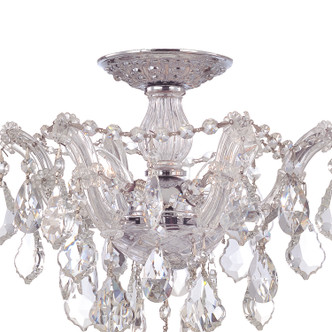 Maria Theresa Three Light Semi Flush Mount (4430-CH-CL-MWP)